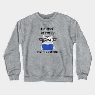 Book Lover Cow Reading Crewneck Sweatshirt